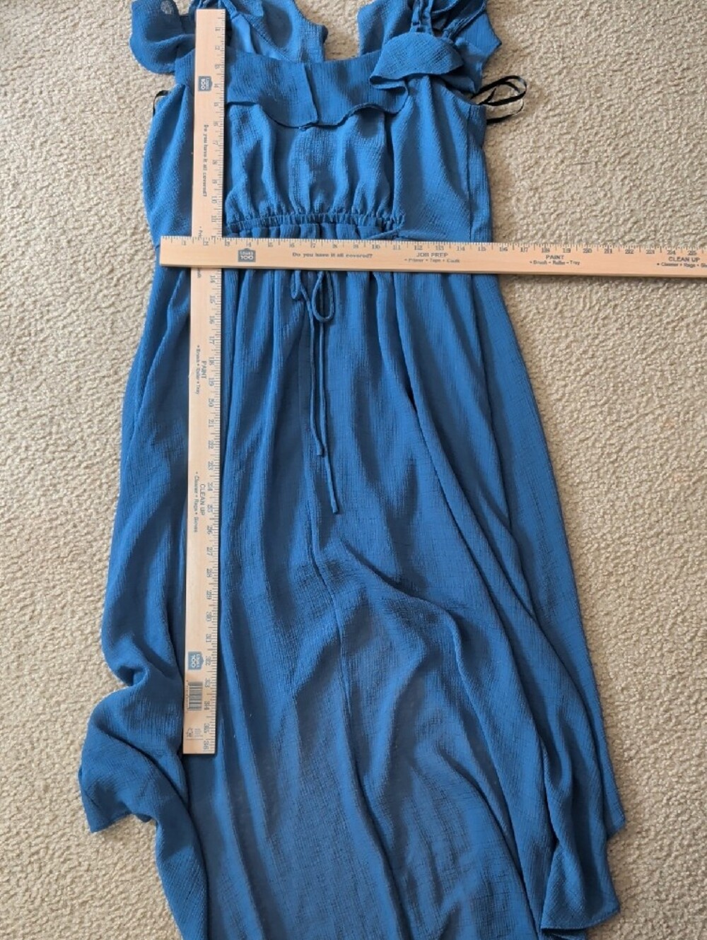 by & by Blue Ruffle High-Low Wrap Dress - Picture 3 of 4